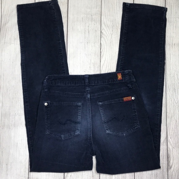 7 for all man kind •navy fine corduroy• 14 - Picture 3 of 7